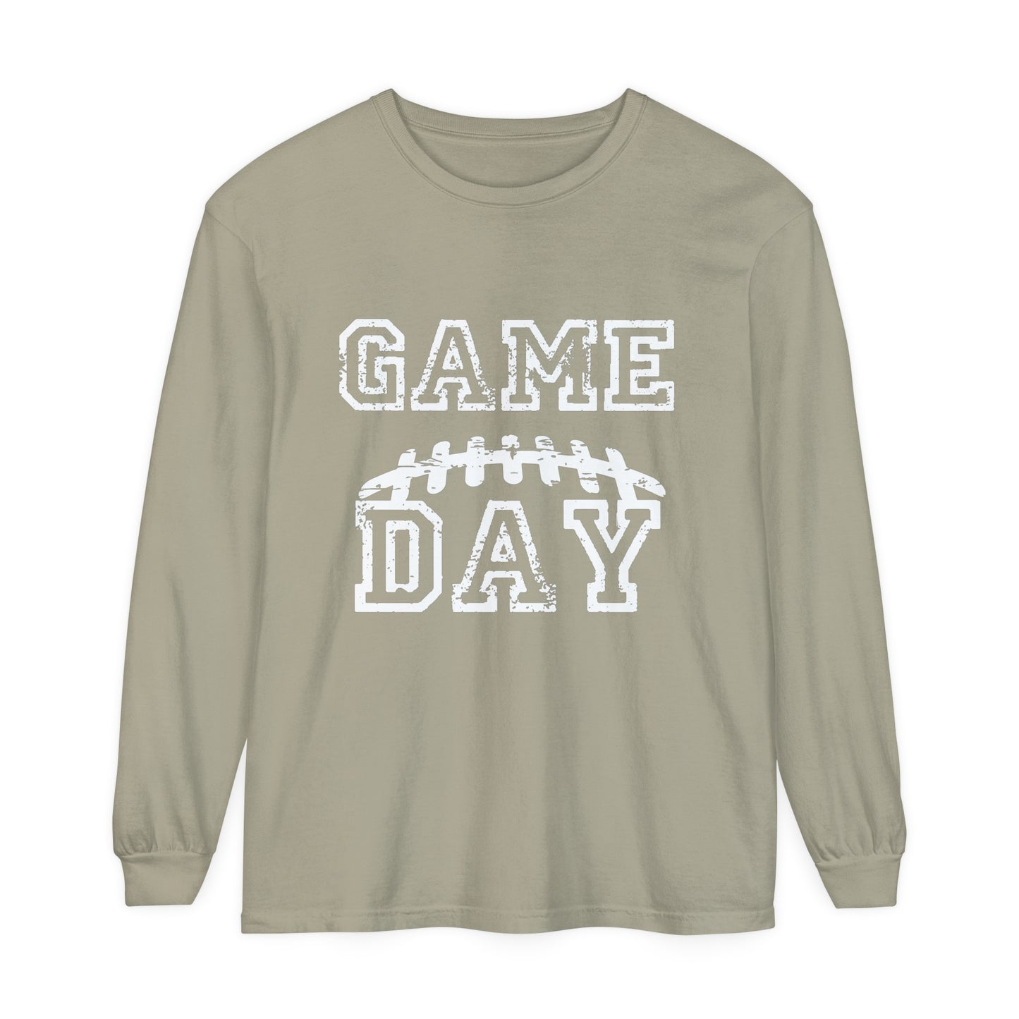 Game Day Laces Unisex Garment-dyed Long Sleeve T-Shirt