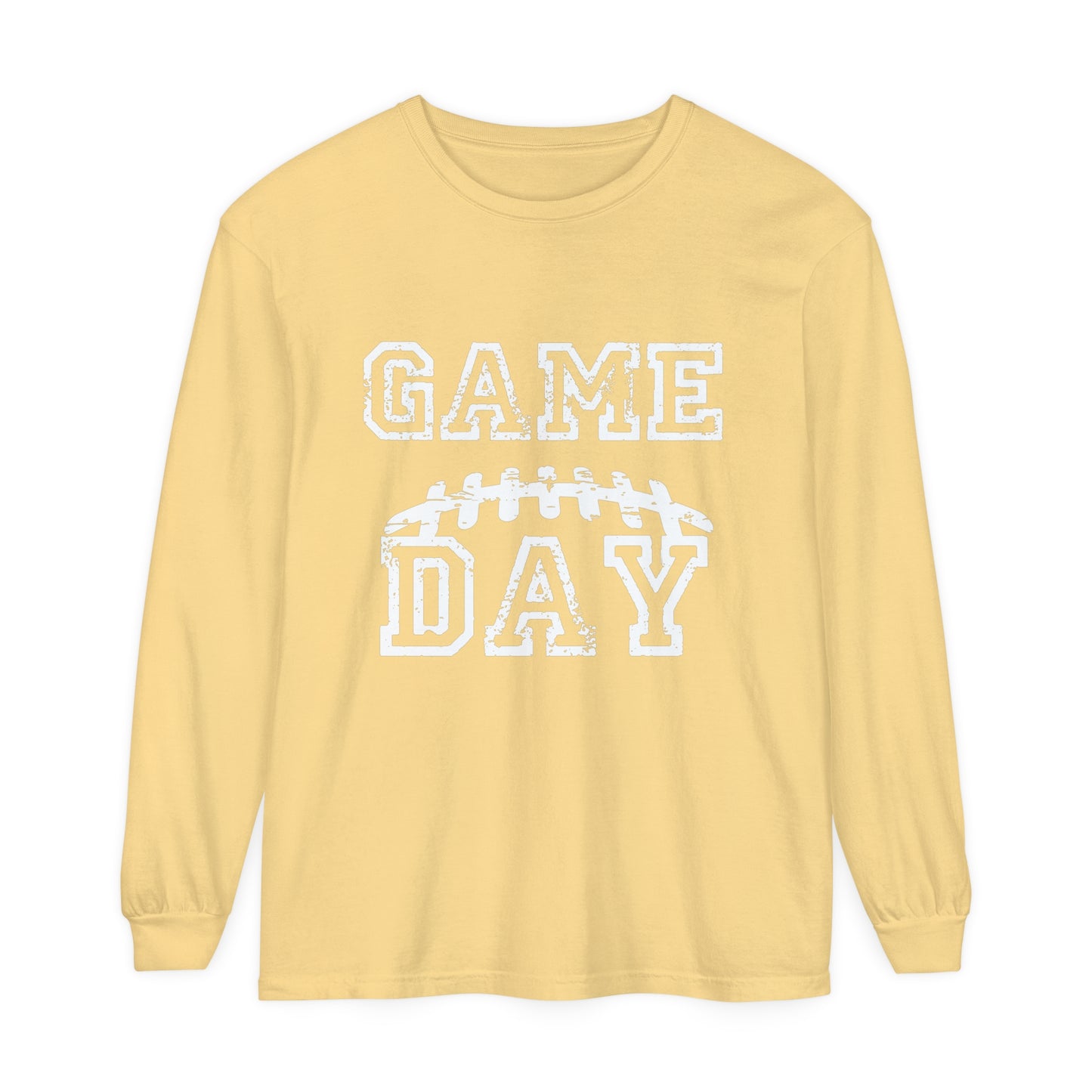 Game Day Laces Unisex Garment-dyed Long Sleeve T-Shirt