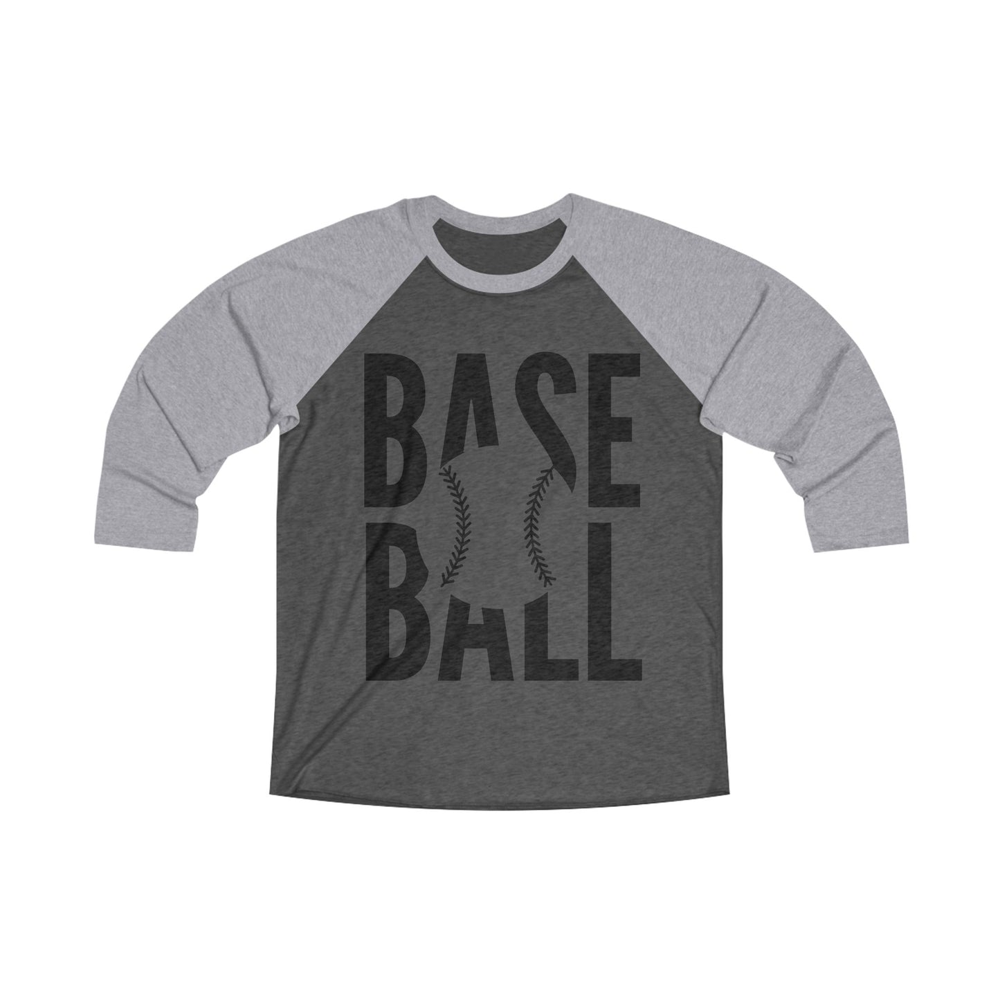 Baseball Outline Unisex Tri-Blend 3\4 Raglan Tee