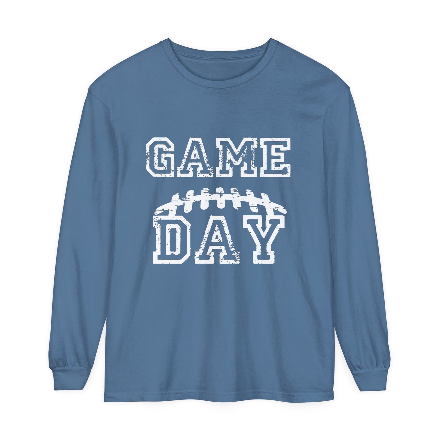 Game Day Laces Unisex Garment-dyed Long Sleeve T-Shirt