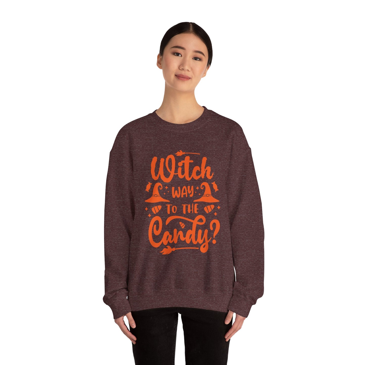 Witch way to the Candy Unisex Heavy Blend™ Crewneck Sweatshirt