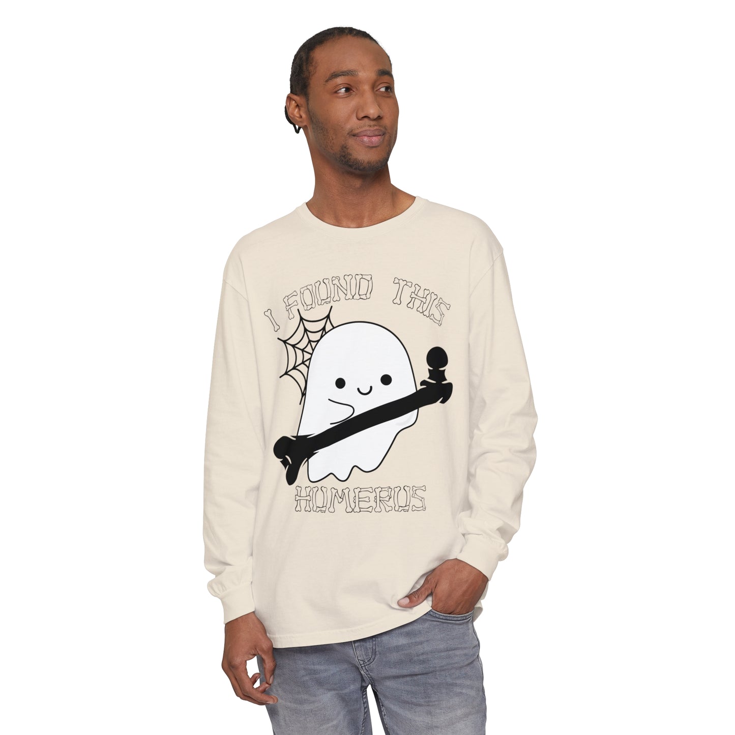I Found this Humerus Unisex Garment-dyed Long Sleeve T-Shirt