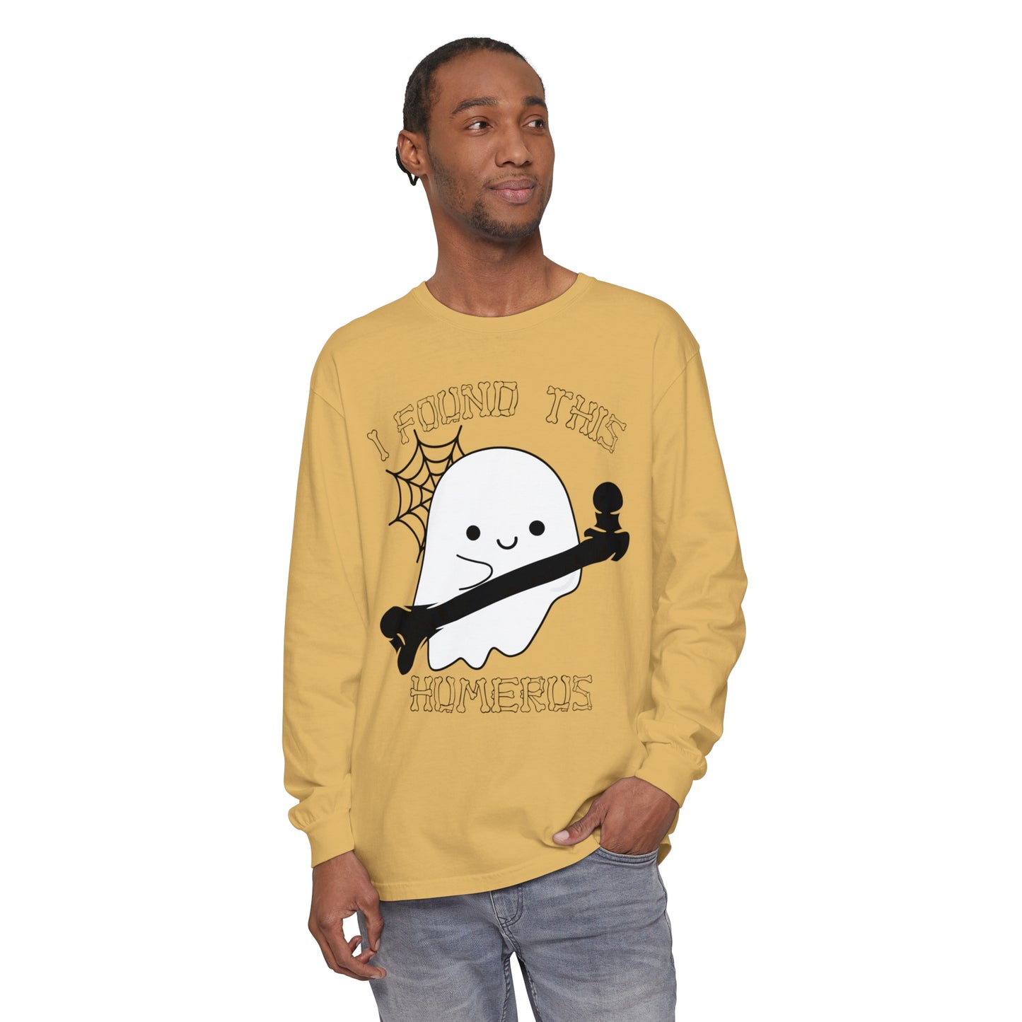 I Found this Humerus Unisex Garment-dyed Long Sleeve T-Shirt