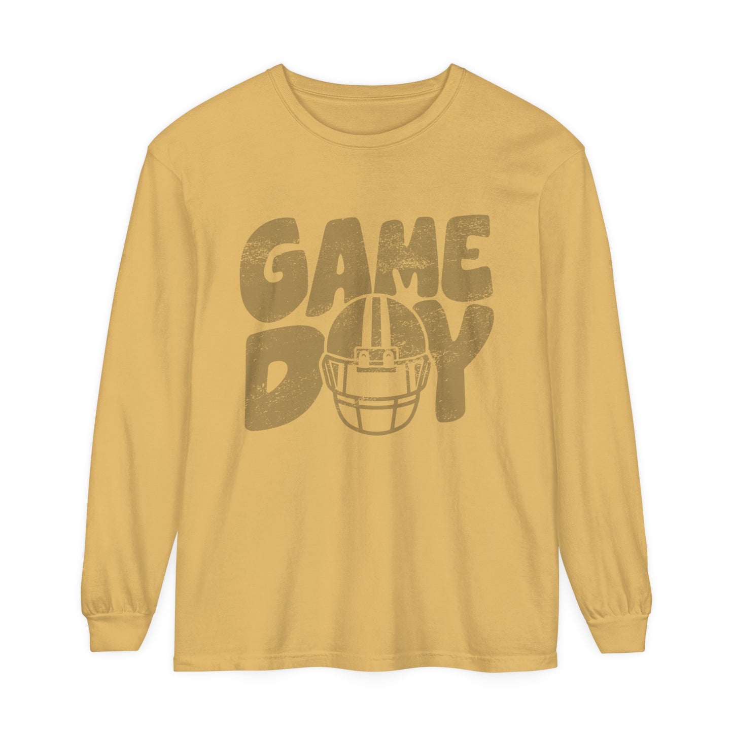 Game Day Helmet Unisex Garment-dyed Long Sleeve T-Shirt