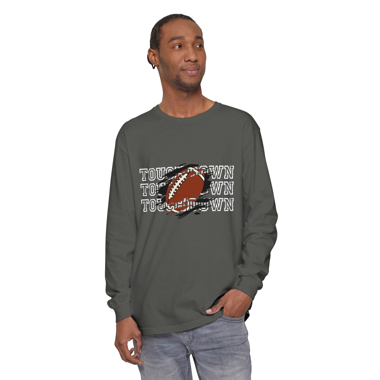 Touchdown Triple Unisex Garment-dyed Long Sleeve T-Shirt