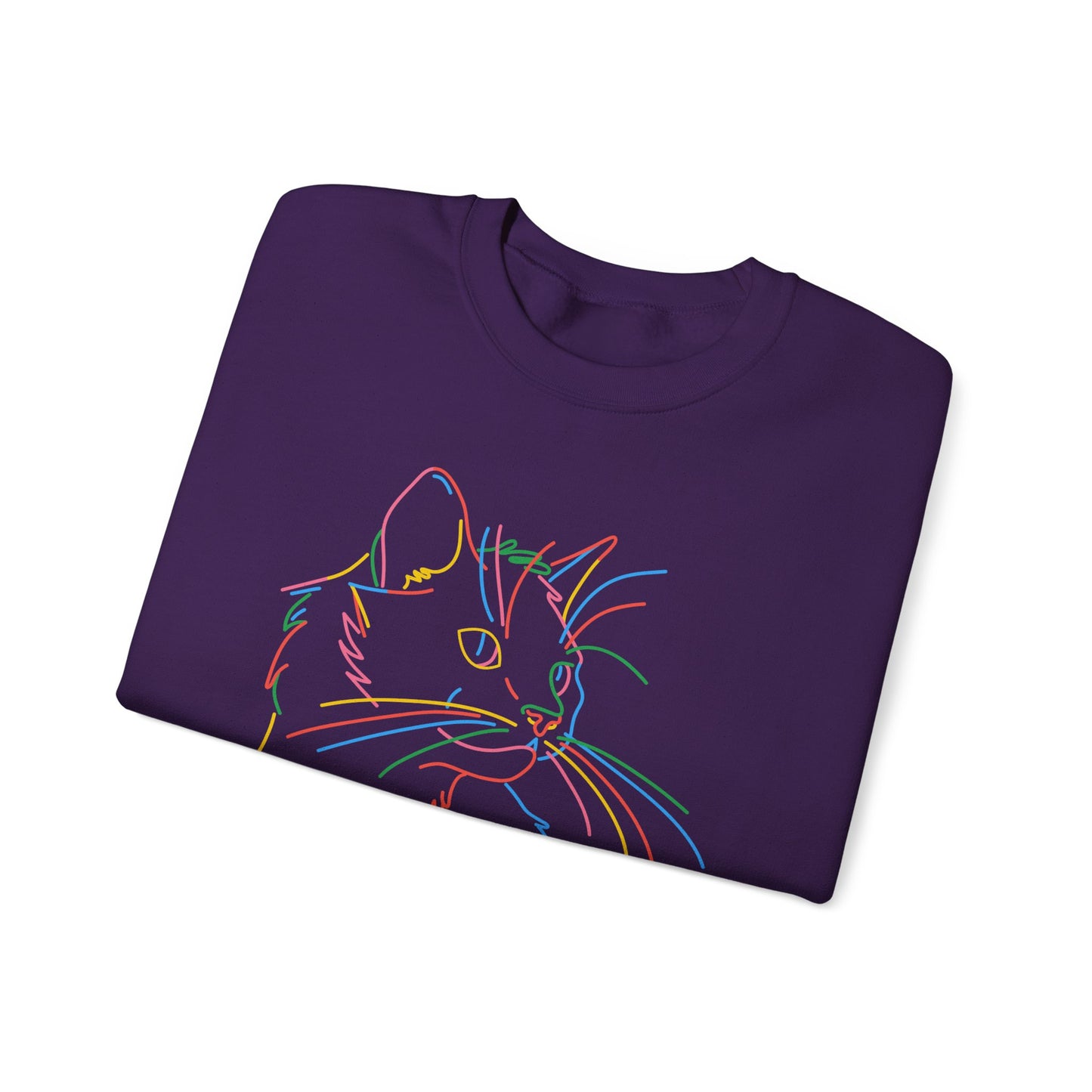 Colorful Cat Unisex Heavy Blend™ Crewneck Sweatshirt