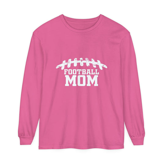 Football Mom Laces Unisex Garment-dyed Long Sleeve T-Shirt