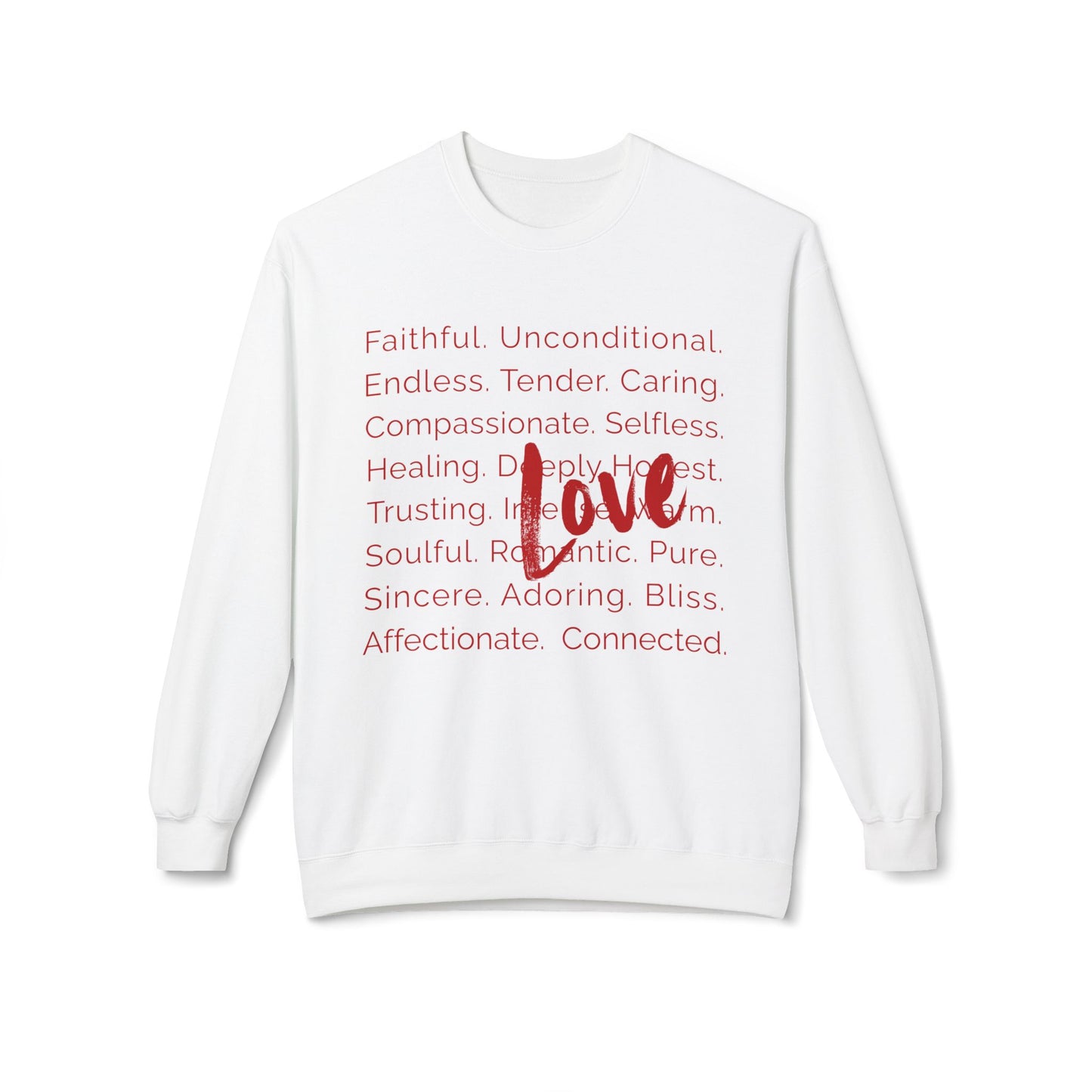 Love Words Unisex Midweight Softstyle Fleece Crewneck Sweatshirt