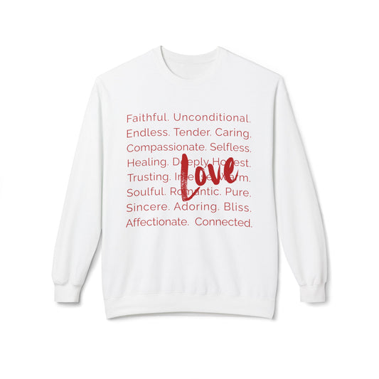 Love Words Unisex Midweight Softstyle Fleece Crewneck Sweatshirt