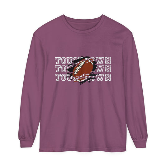 Touchdown Triple Unisex Garment-dyed Long Sleeve T-Shirt