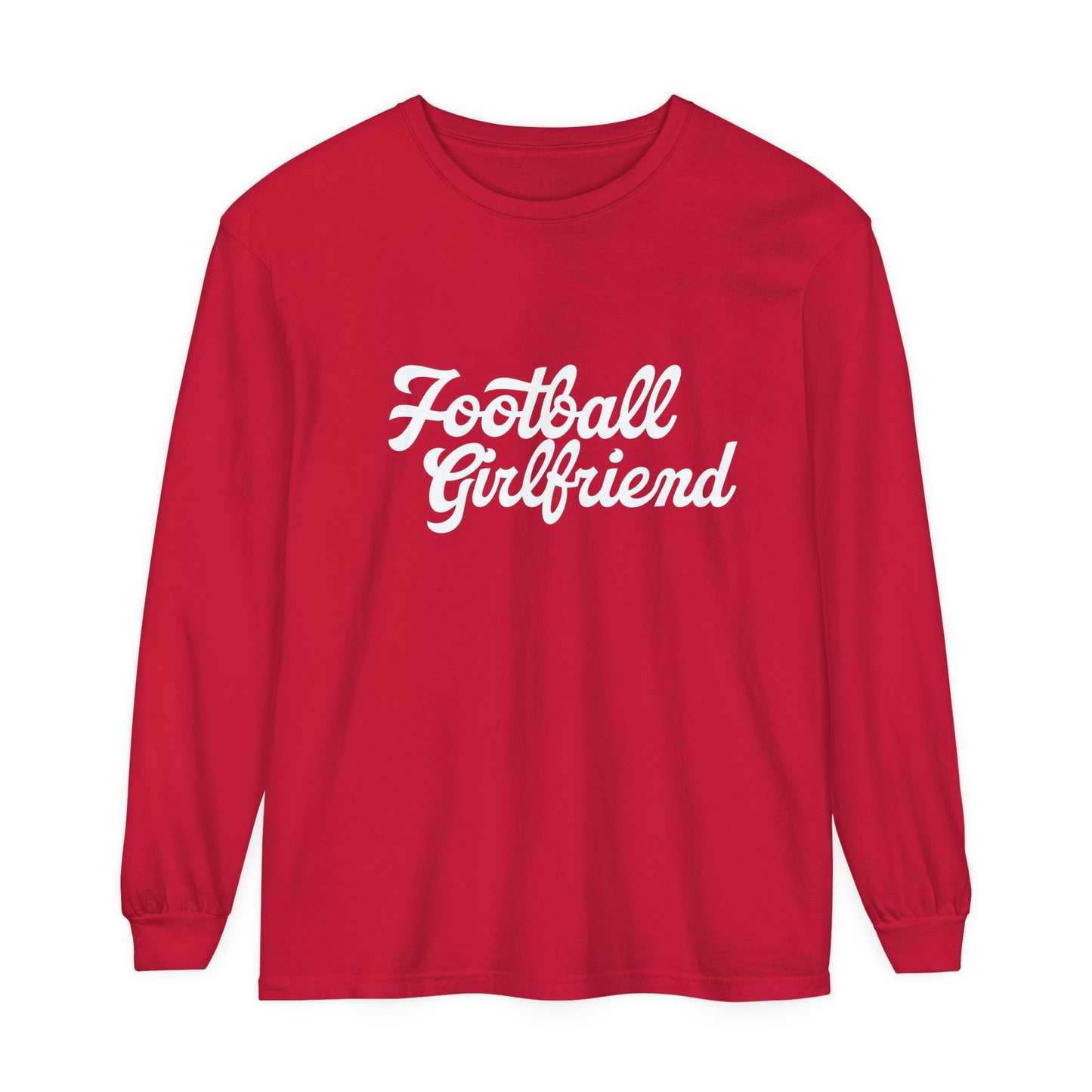 Football Girlfriend Unisex Garment-dyed Long Sleeve T-Shirt