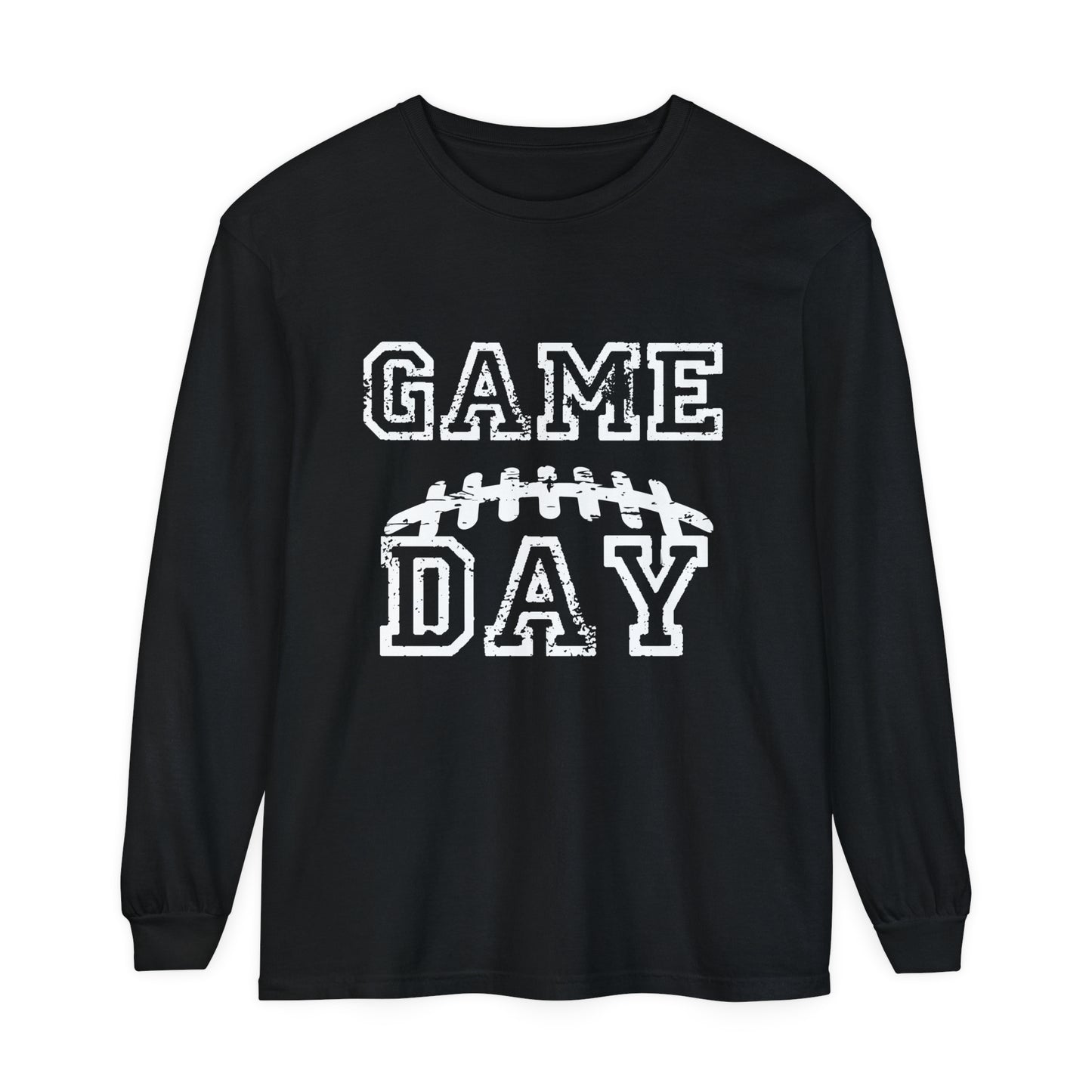 Game Day Laces Unisex Garment-dyed Long Sleeve T-Shirt