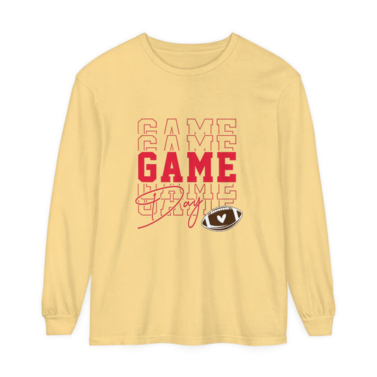 Game Day Triple Unisex Garment-dyed Long Sleeve T-Shirt