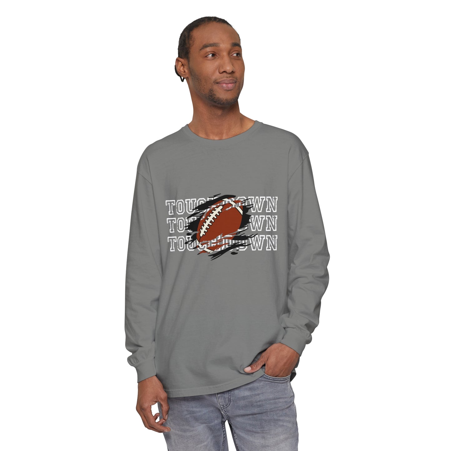 Touchdown Triple Unisex Garment-dyed Long Sleeve T-Shirt