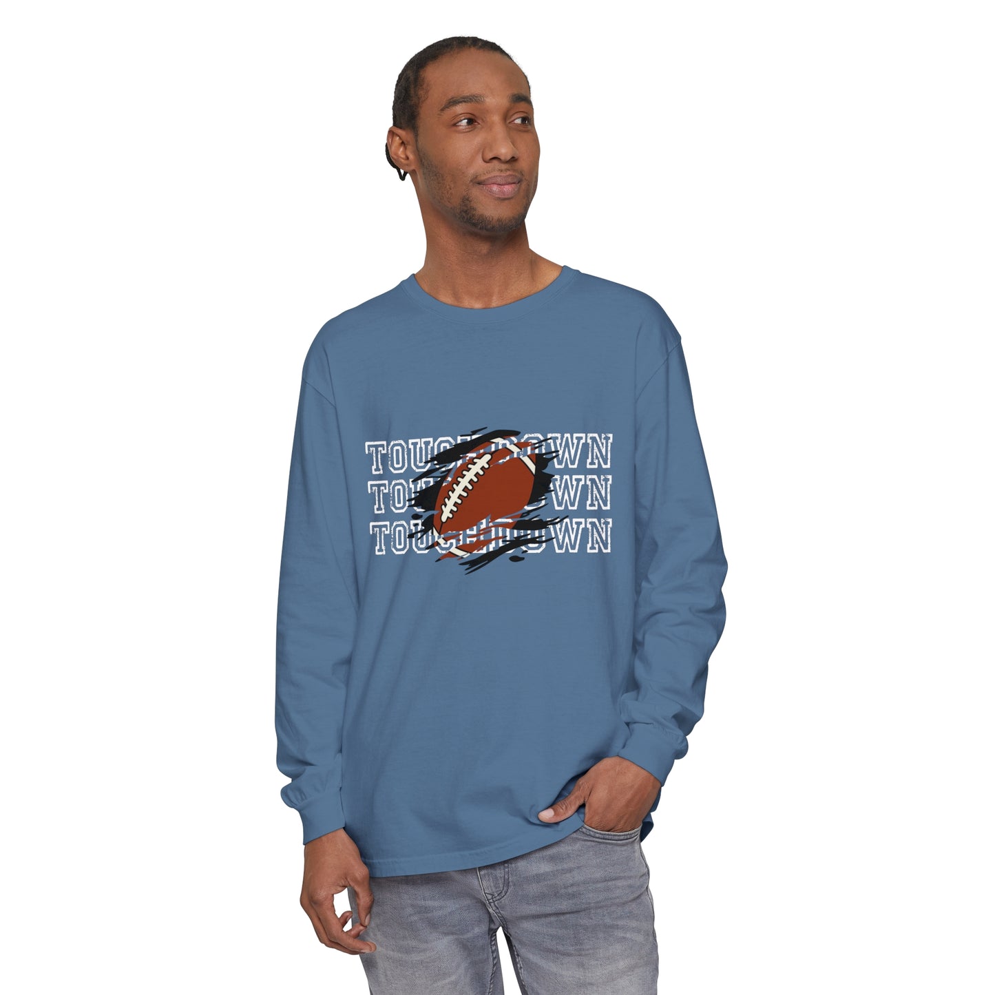 Touchdown Triple Unisex Garment-dyed Long Sleeve T-Shirt