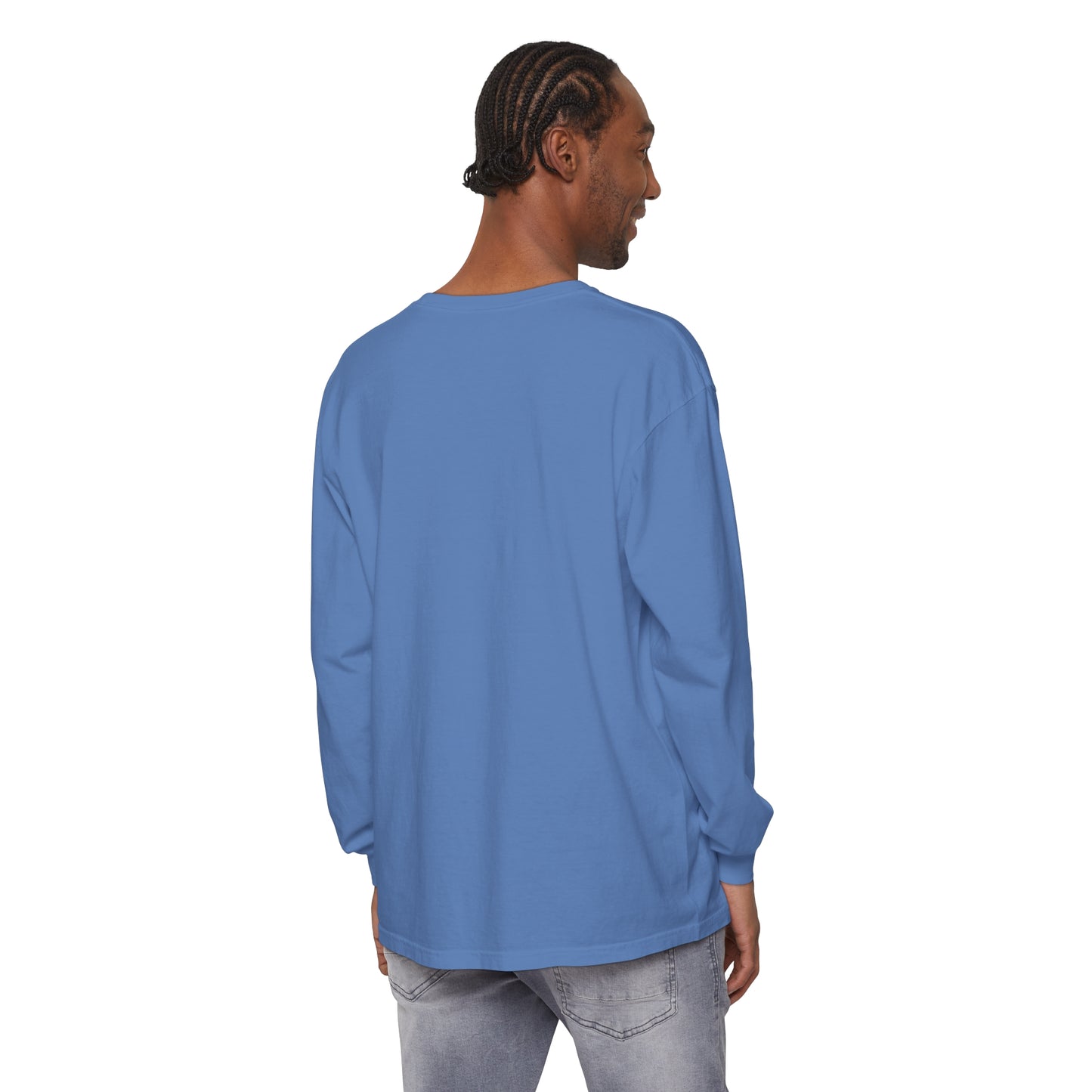 Tick or Treat Ghost Unisex Garment-dyed Long Sleeve T-Shirt