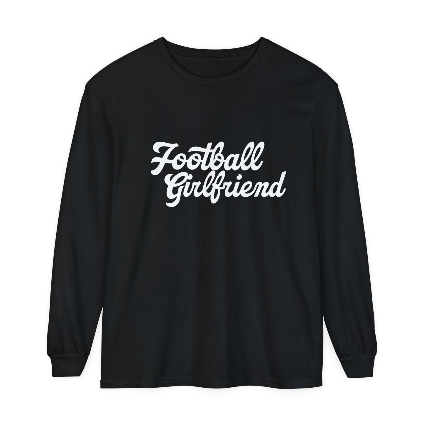 Football Girlfriend Unisex Garment-dyed Long Sleeve T-Shirt