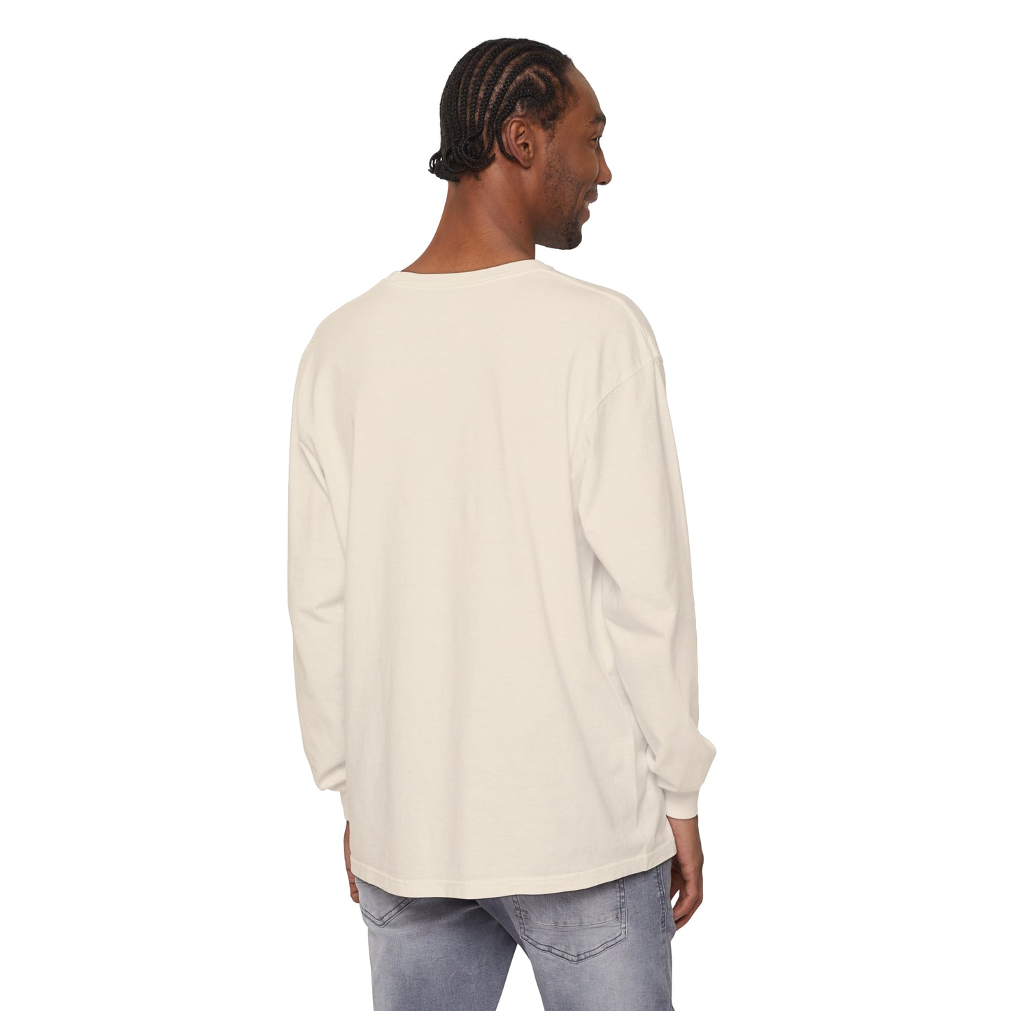 Tick or Treat Ghost Unisex Garment-dyed Long Sleeve T-Shirt