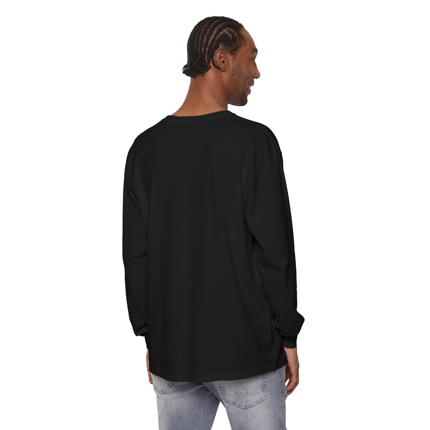 Football Ghost Unisex Garment-dyed Long Sleeve T-Shirt