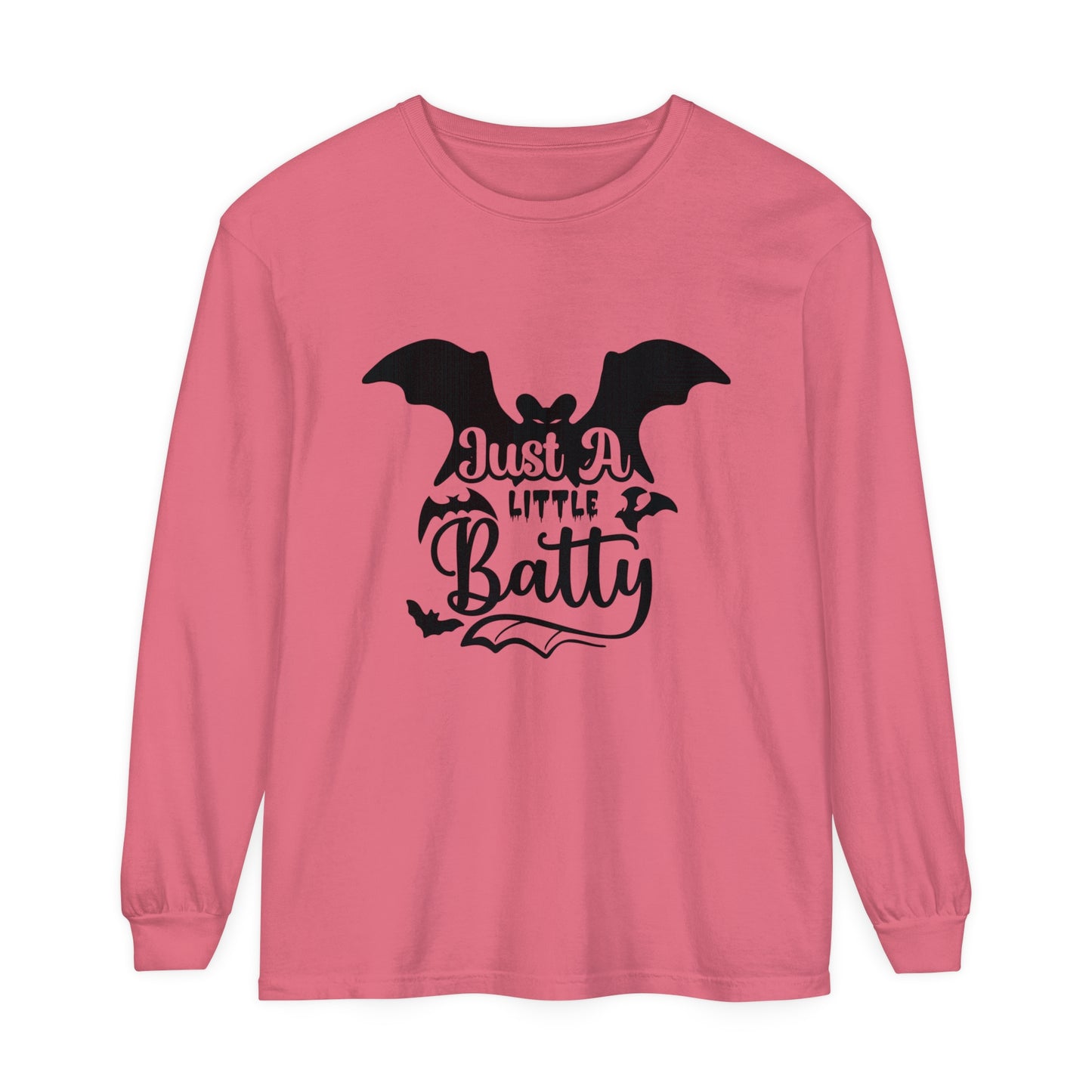 Just a Little Batty Unisex Garment-dyed Long Sleeve T-Shirt