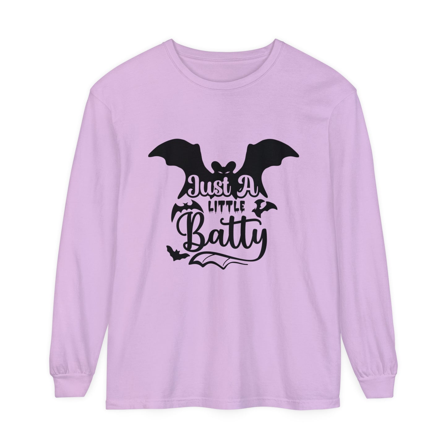 Just a Little Batty Unisex Garment-dyed Long Sleeve T-Shirt