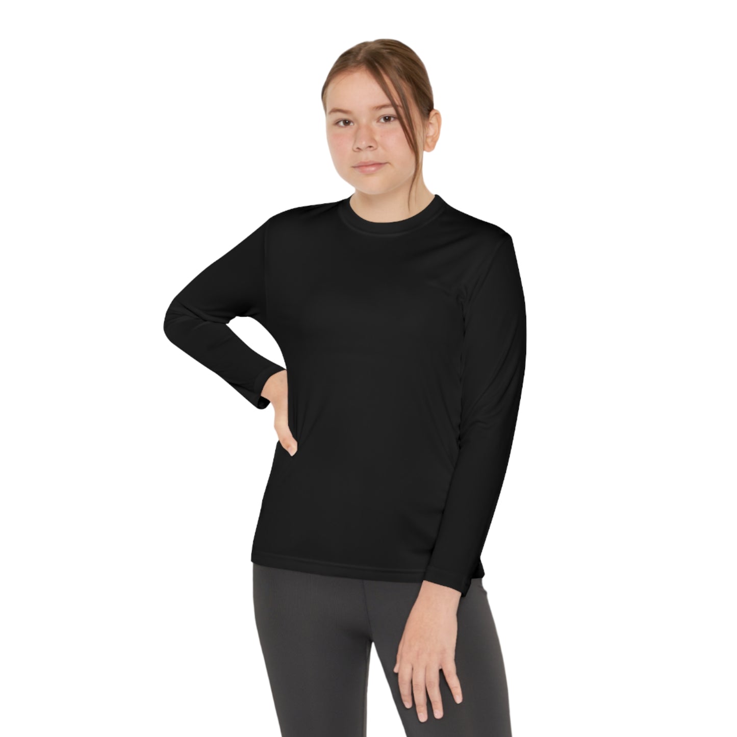 Cute Ghost Youth Long Sleeve Competitor Tee