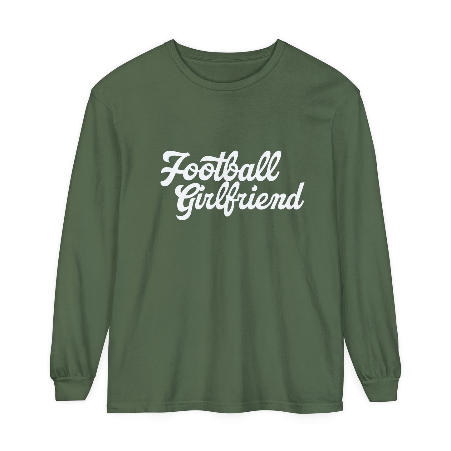 Football Girlfriend Unisex Garment-dyed Long Sleeve T-Shirt