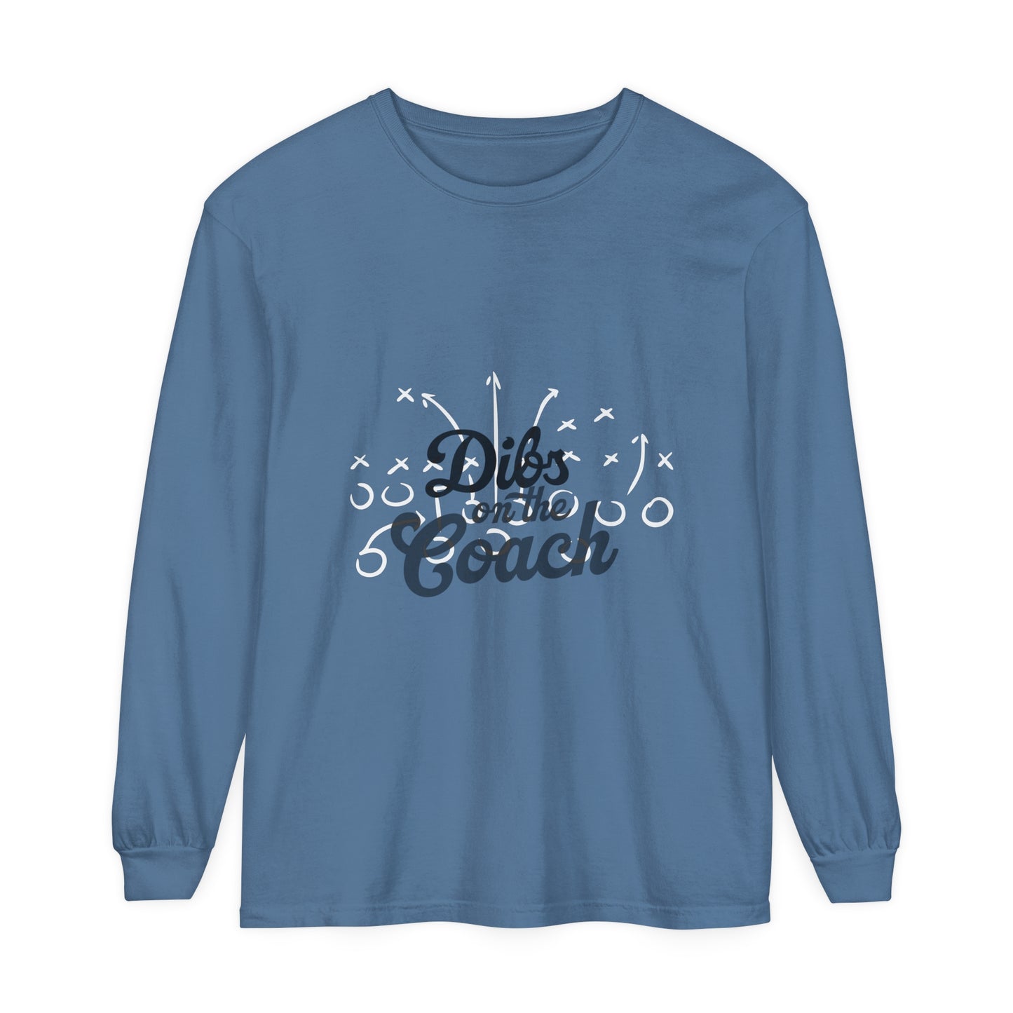 Dibs on the Coach Play Unisex Garment-dyed Long Sleeve T-Shirt