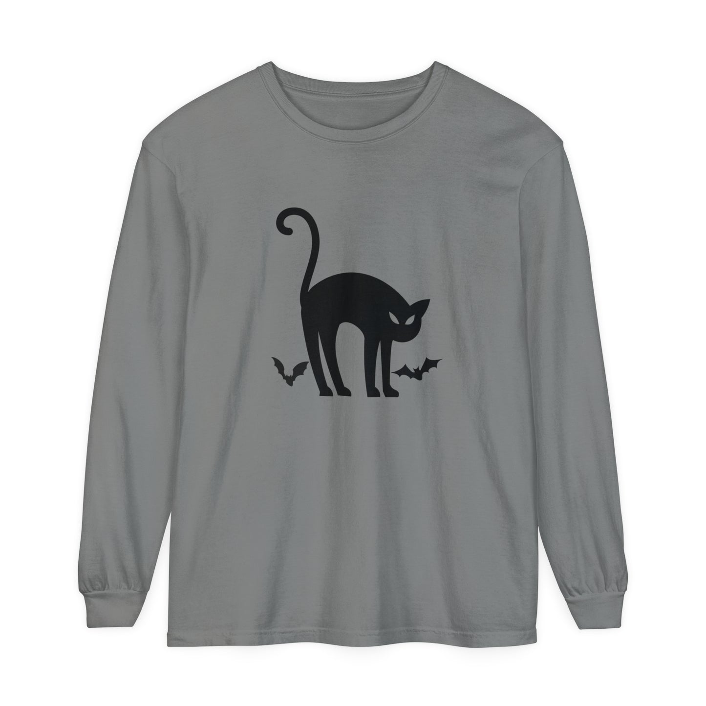 Bats and Cats Unisex Garment-dyed Long Sleeve T-Shirt