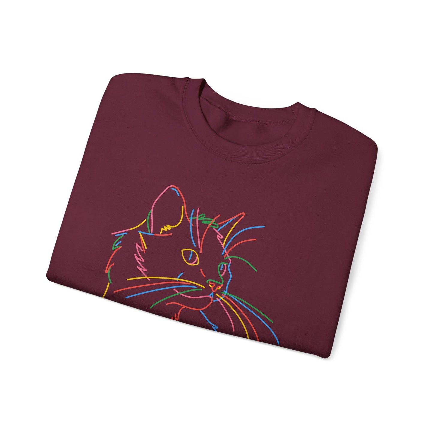 Colorful Cat Unisex Heavy Blend™ Crewneck Sweatshirt