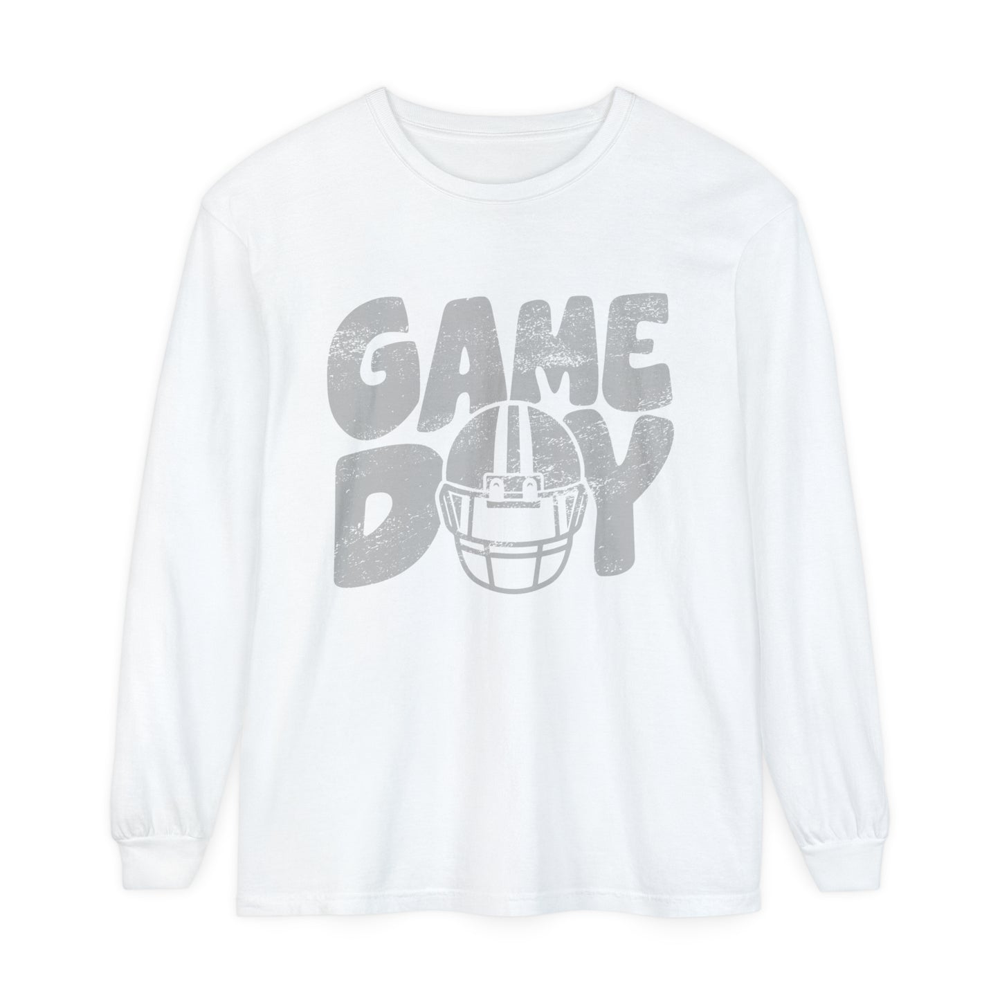 Game Day Helmet Unisex Garment-dyed Long Sleeve T-Shirt