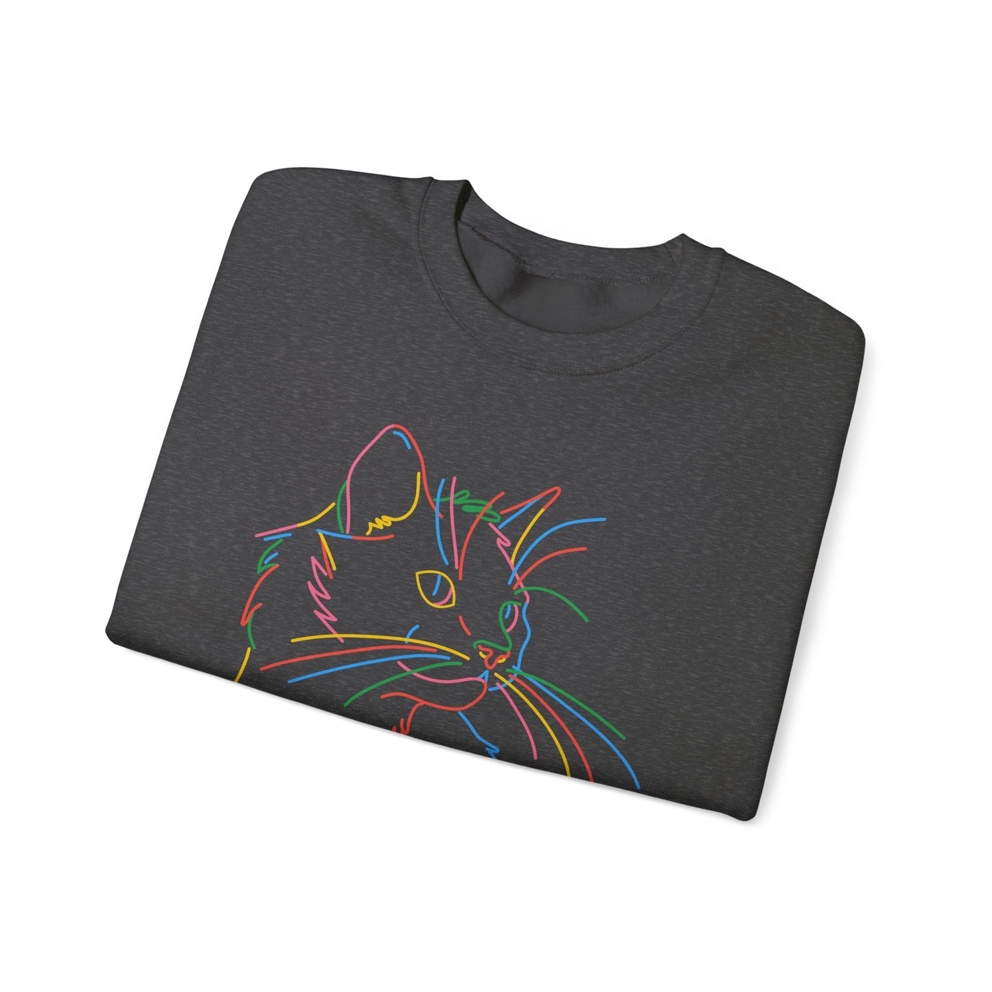 Colorful Cat Unisex Heavy Blend™ Crewneck Sweatshirt