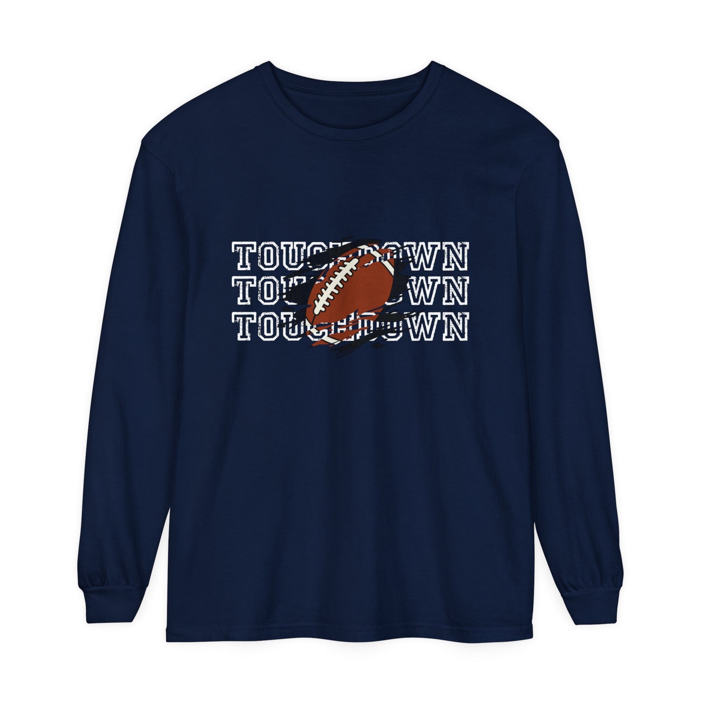 Touchdown Triple Unisex Garment-dyed Long Sleeve T-Shirt