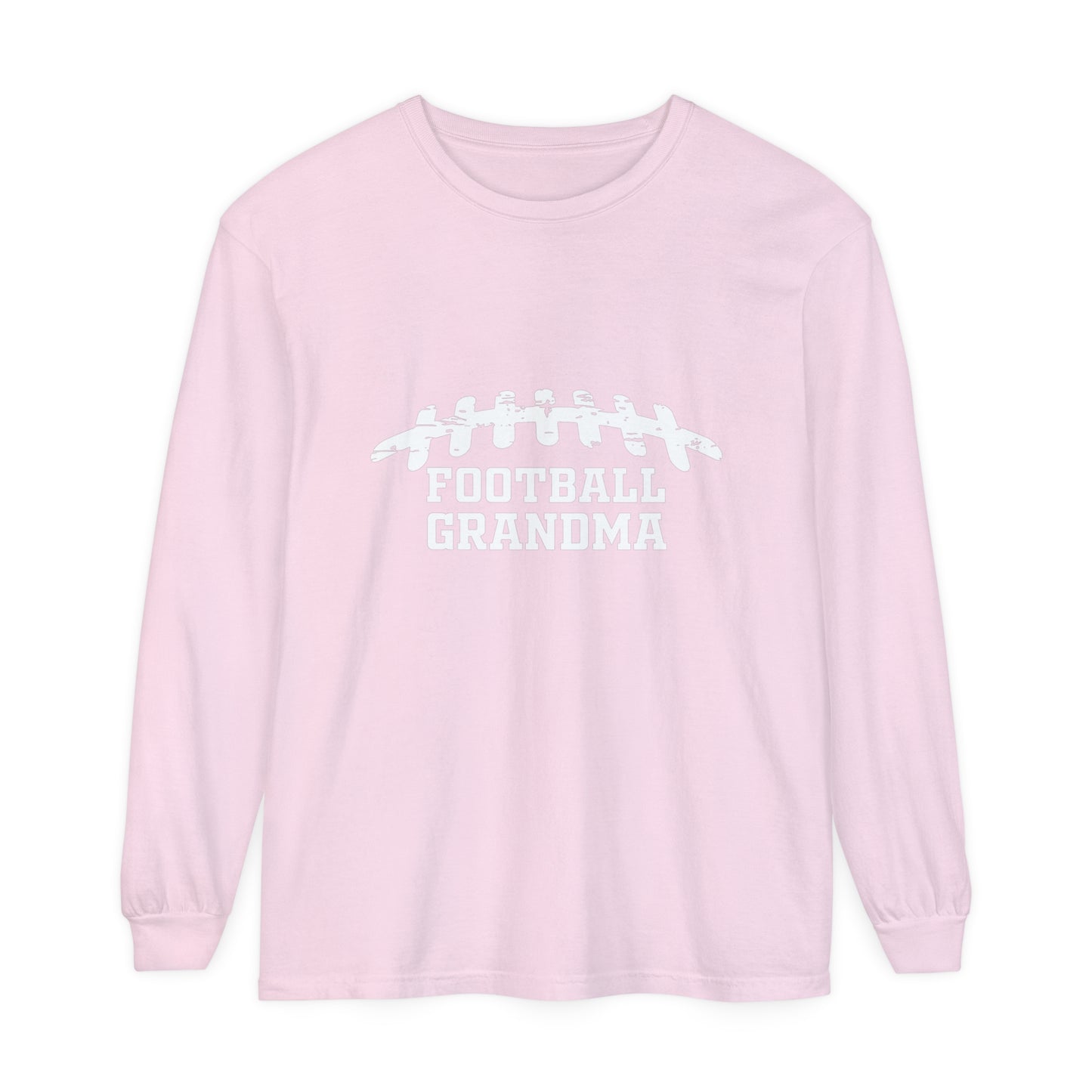 Football Grandma Laces Unisex Garment-dyed Long Sleeve T-Shirt