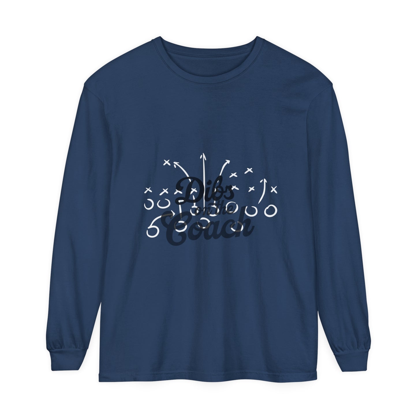 Dibs on the Coach Play Unisex Garment-dyed Long Sleeve T-Shirt