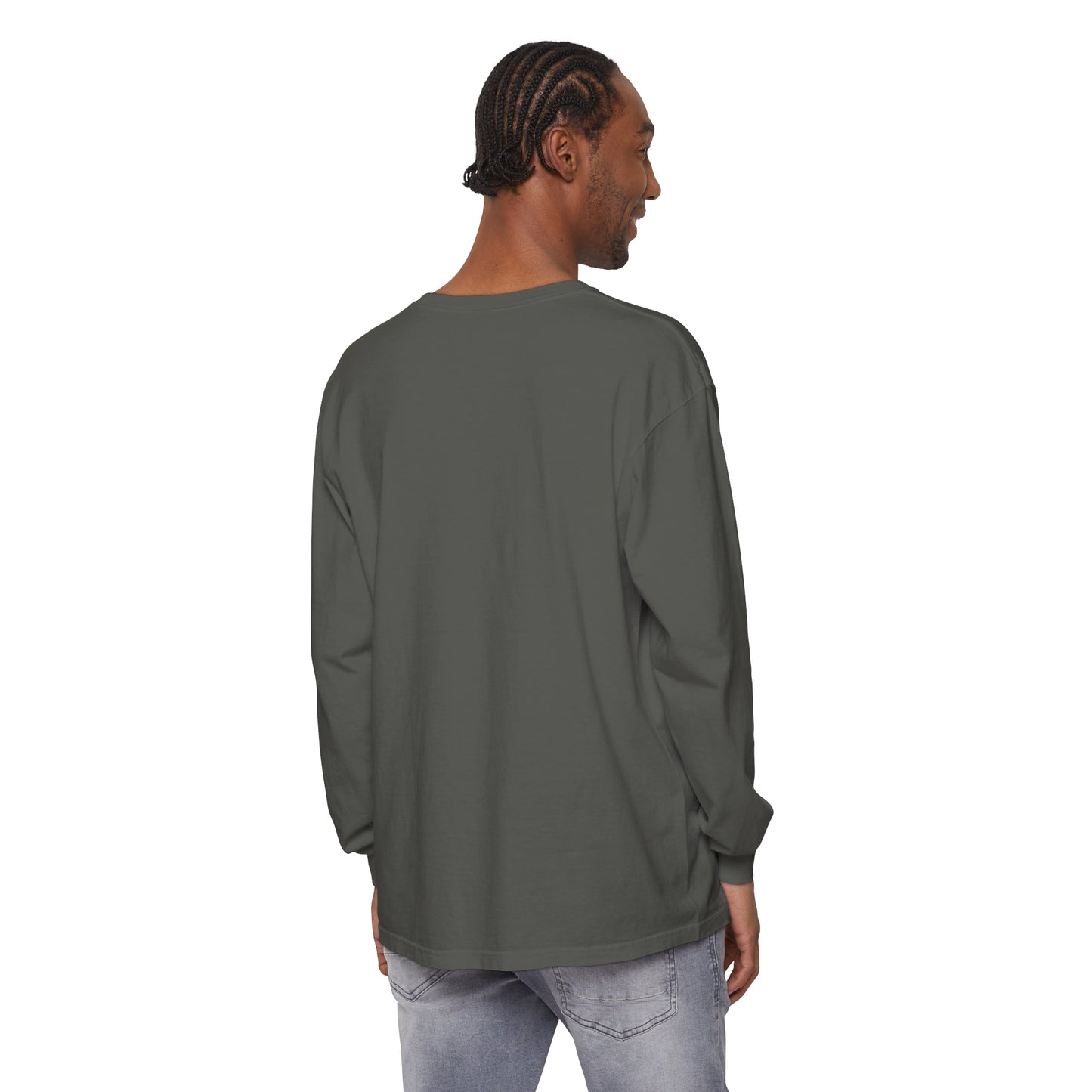 Game Day Block Curved Unisex Garment-dyed Long Sleeve T-Shirt