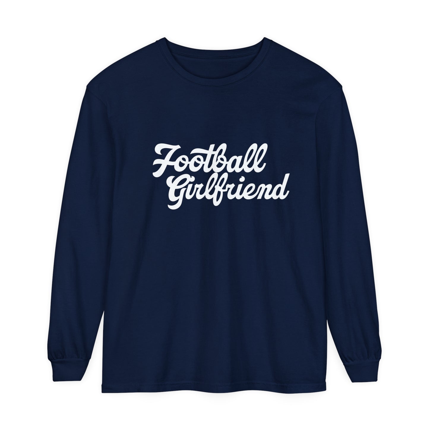 Football Girlfriend Unisex Garment-dyed Long Sleeve T-Shirt