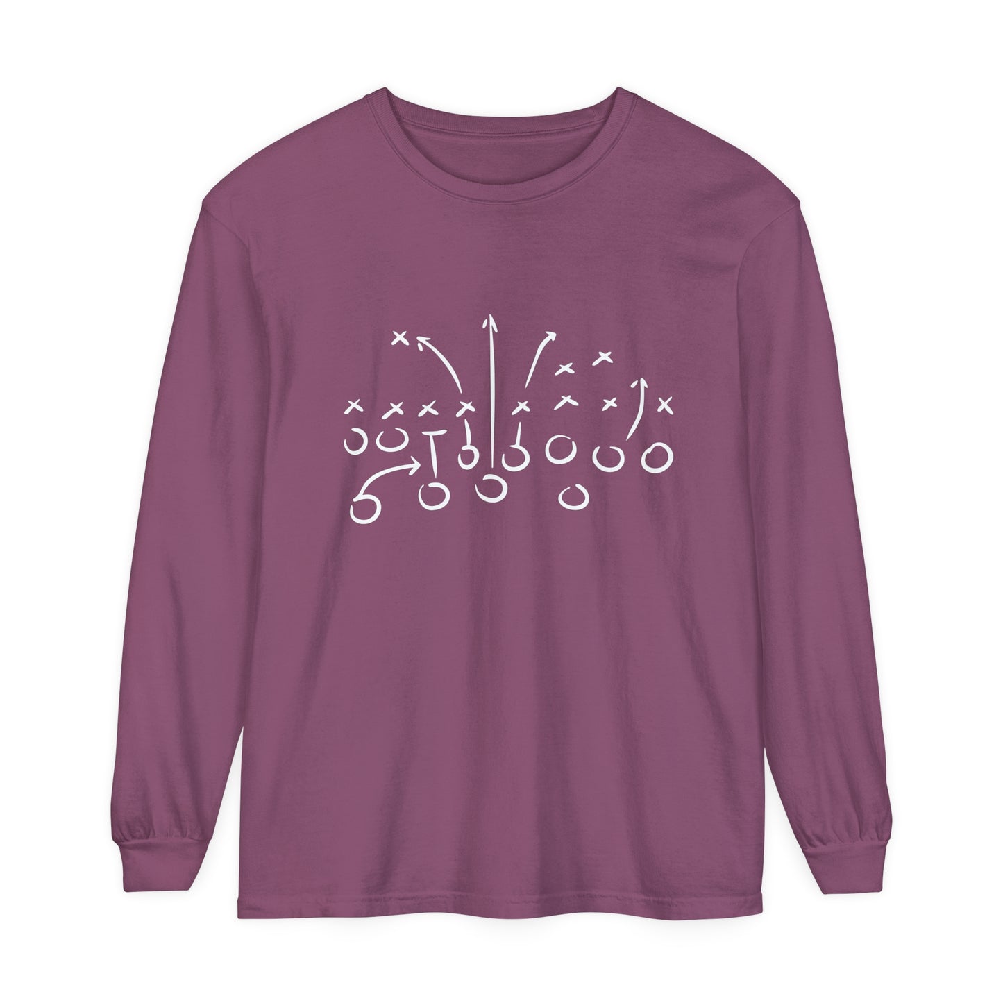 Football Play Unisex Garment-dyed Long Sleeve T-Shirt