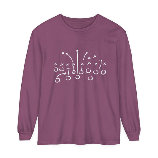 Football Play Unisex Garment-dyed Long Sleeve T-Shirt