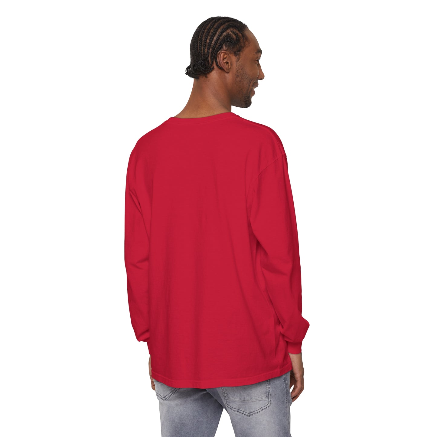 Football Ghost Unisex Garment-dyed Long Sleeve T-Shirt