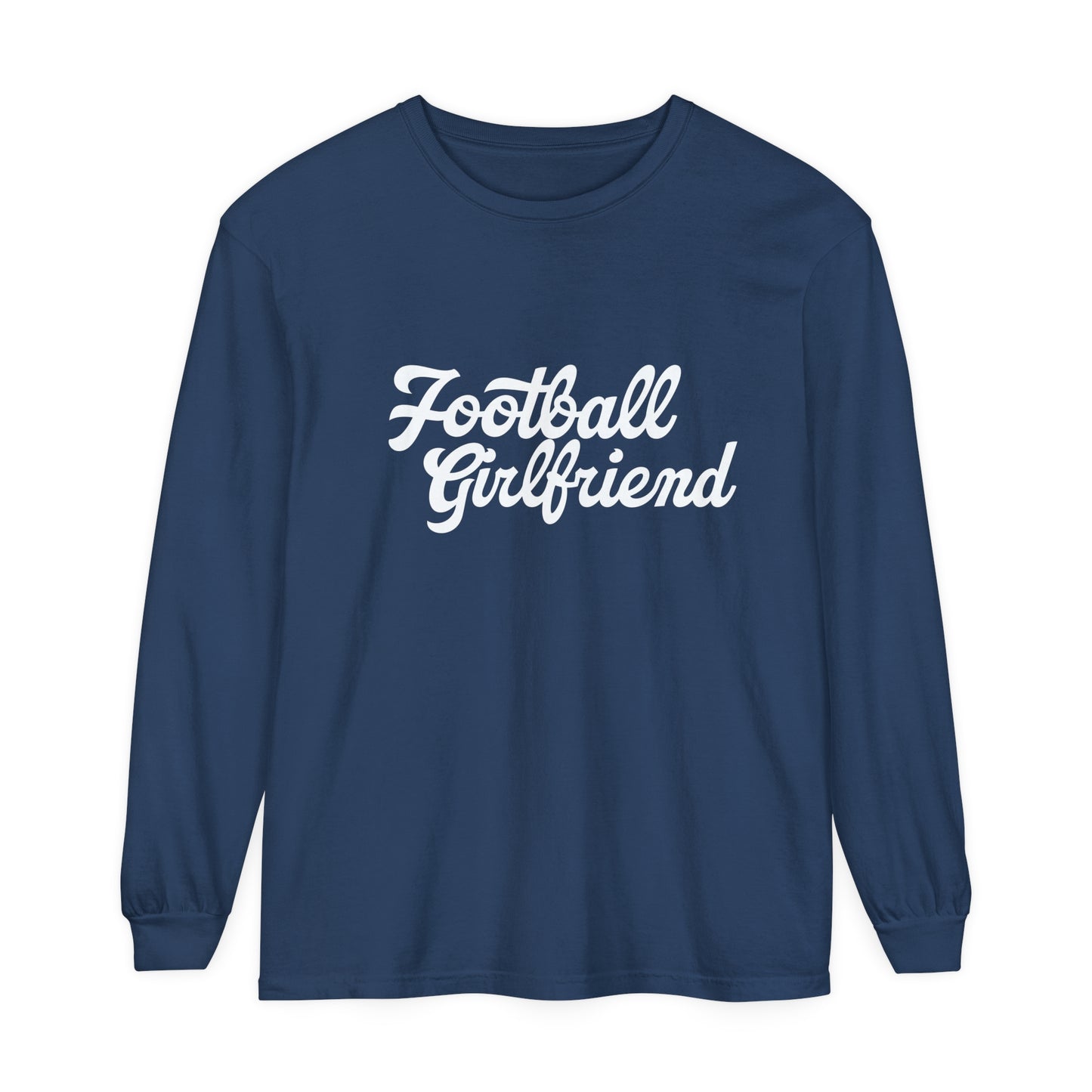 Football Girlfriend Unisex Garment-dyed Long Sleeve T-Shirt