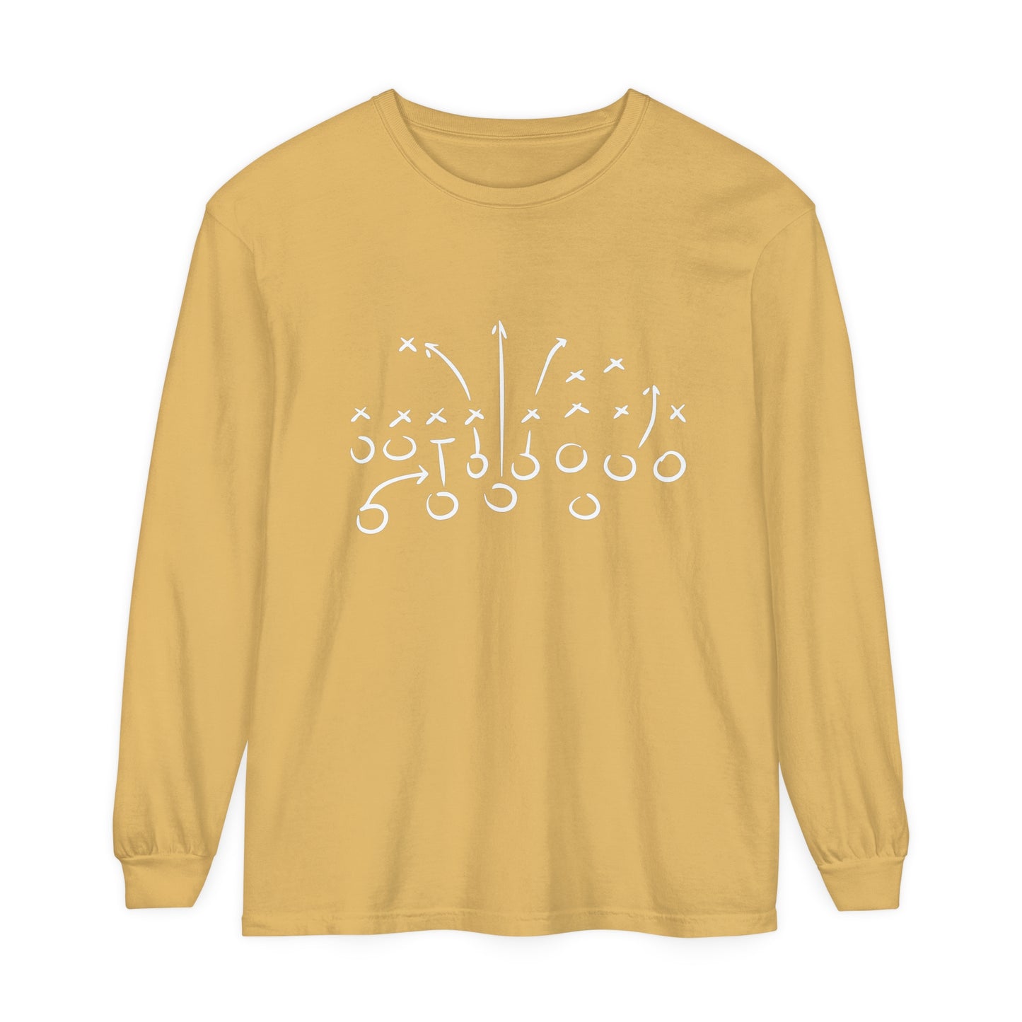 Football Play Unisex Garment-dyed Long Sleeve T-Shirt