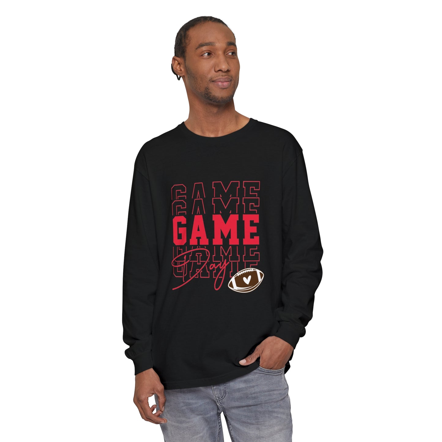 Game Day Triple Unisex Garment-dyed Long Sleeve T-Shirt