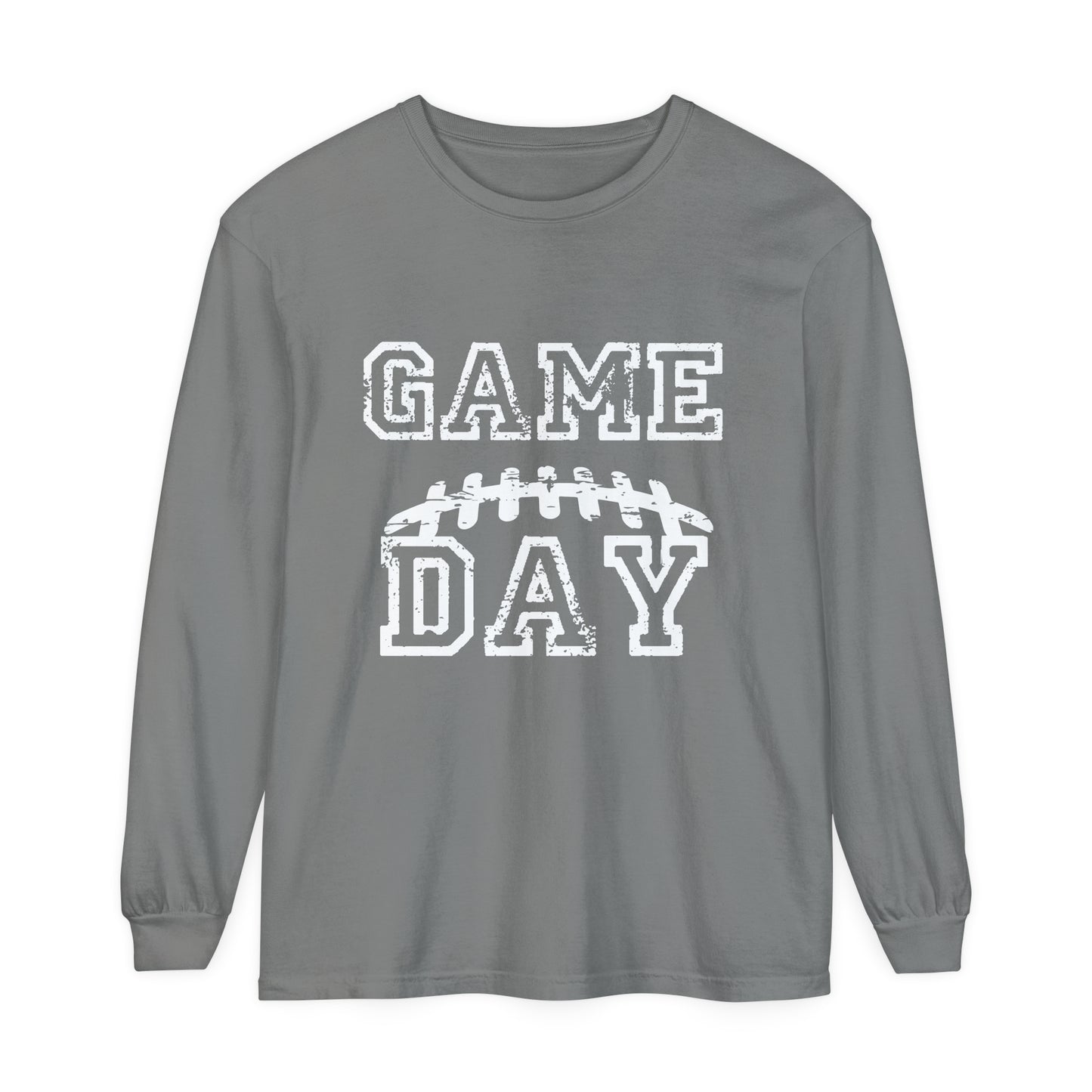 Game Day Laces Unisex Garment-dyed Long Sleeve T-Shirt