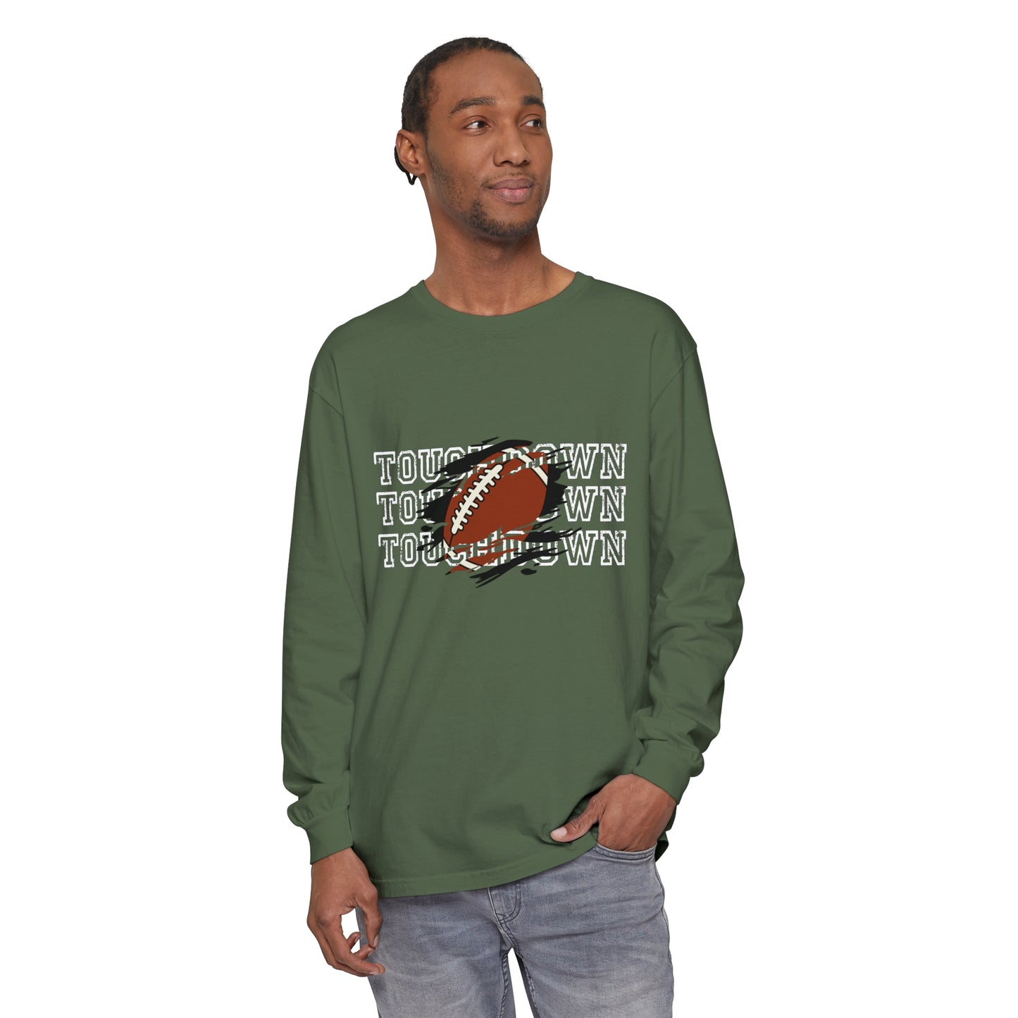 Touchdown Triple Unisex Garment-dyed Long Sleeve T-Shirt