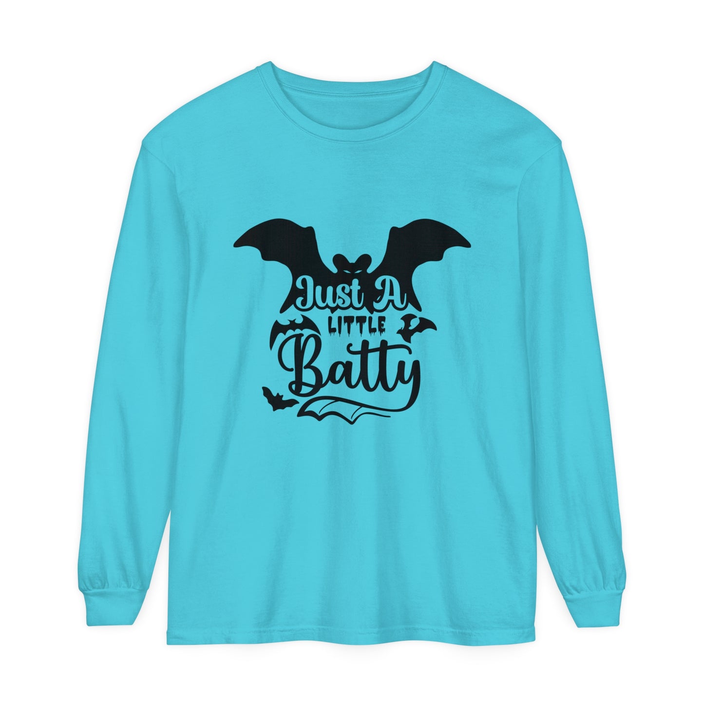 Just a Little Batty Unisex Garment-dyed Long Sleeve T-Shirt