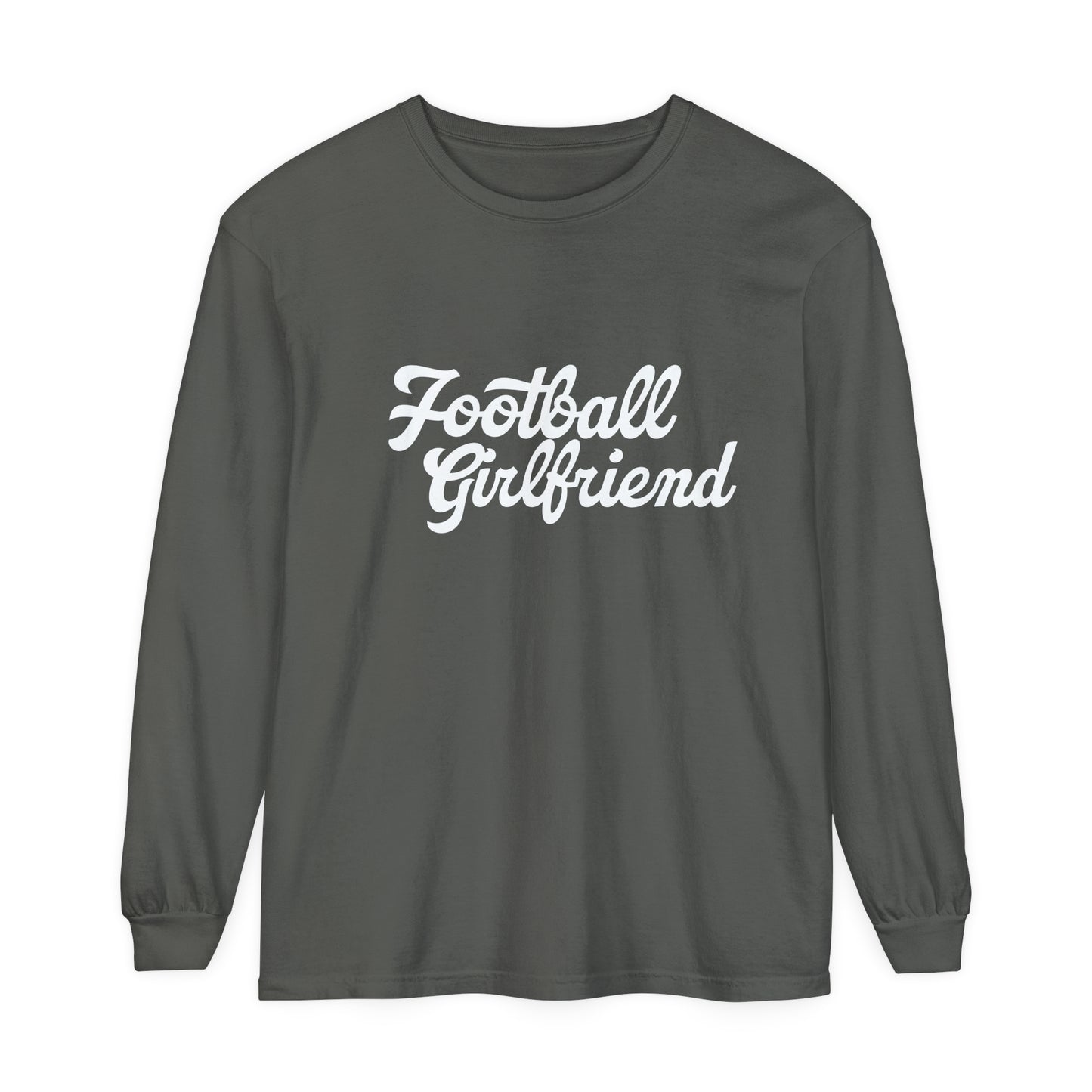 Football Girlfriend Unisex Garment-dyed Long Sleeve T-Shirt