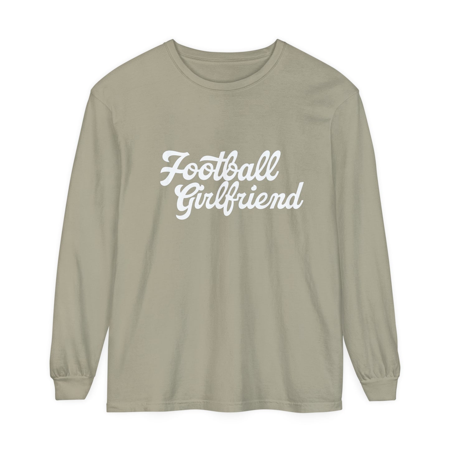 Football Girlfriend Unisex Garment-dyed Long Sleeve T-Shirt