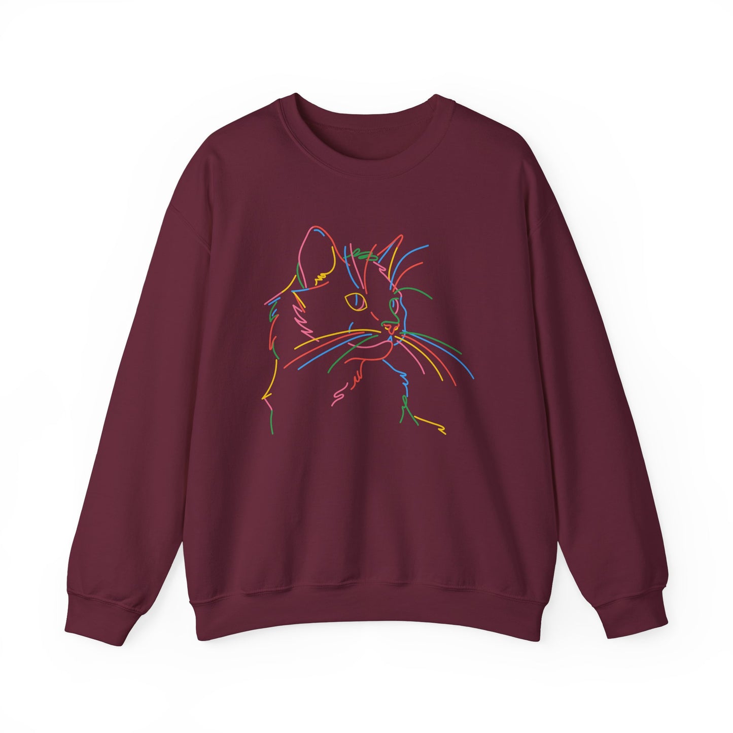 Colorful Cat Unisex Heavy Blend™ Crewneck Sweatshirt