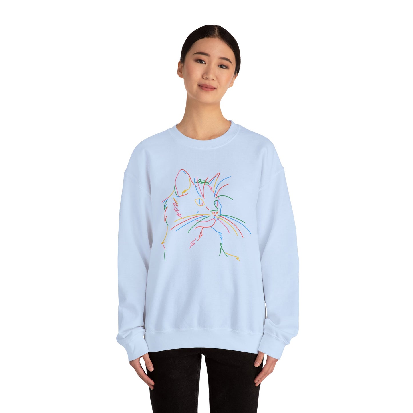 Colorful Cat Unisex Heavy Blend™ Crewneck Sweatshirt